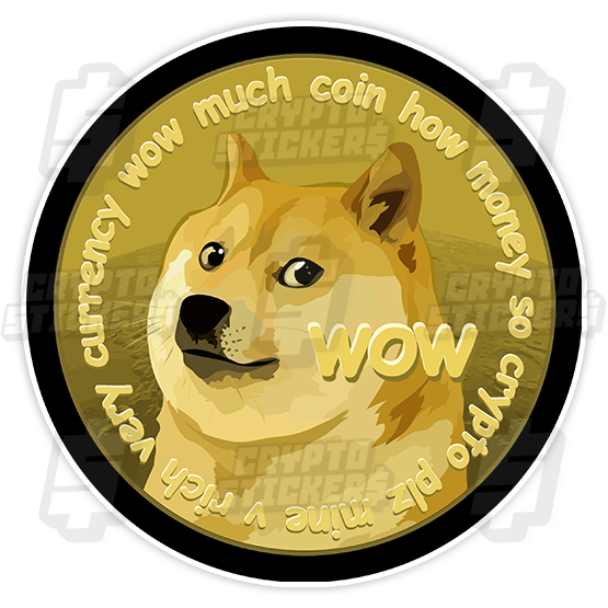 DOGE DOGECOIN CRYPTO STICKERS 3