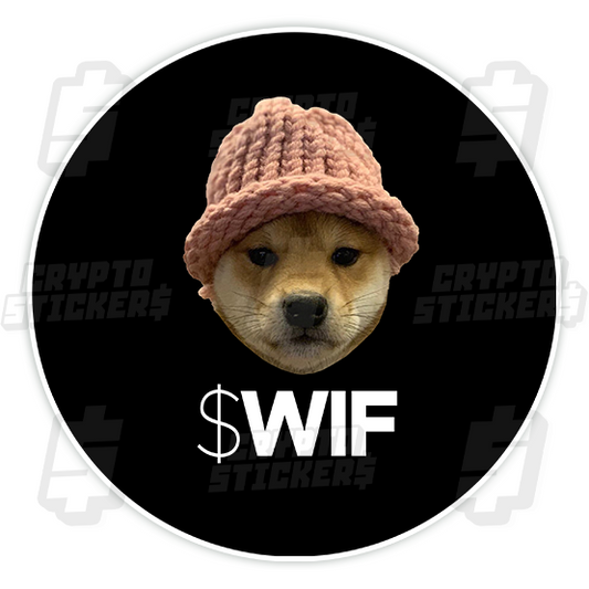 DOG WIF HAT CRYPTO STICKERS 3