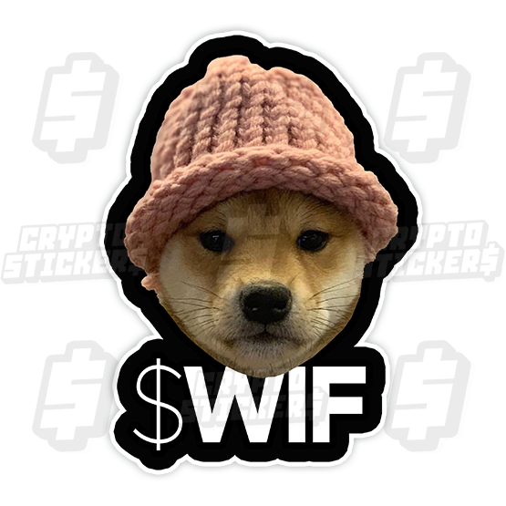 DOG WIF HAT CRYPTO STICKERS 4