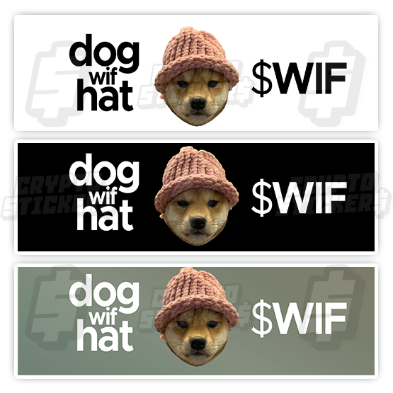 DOG WIF HAT CRYPTO STICKERS 6