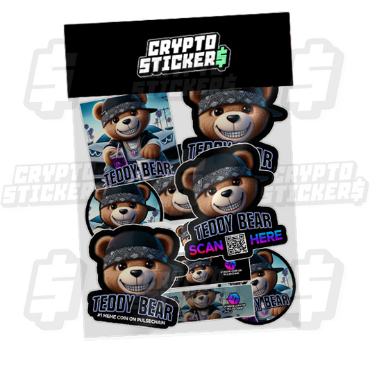 TEDDY BEAR CRYPTO STICKER PACK