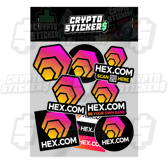 CRYPTO HEX STICKERS PACK