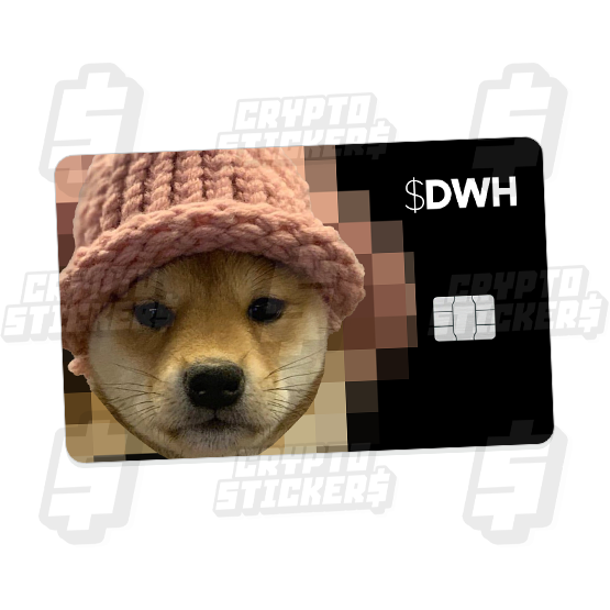 DOG WIF HAT CRYPTO STICKERS CARD SKIN 1